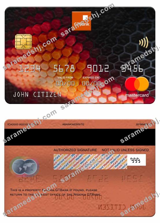 Nigeria GTBank mastercard